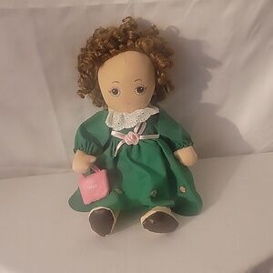 Sugar Loaf Birthday Babies Doll May Missy Green Plush Stuffed 1980's Toy Vintage